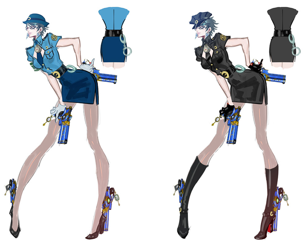 Police Uniform Art from Bayonetta 2