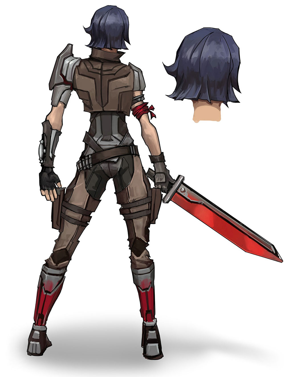 Athena Back Concept Art from Borderlands: The Pre-Sequel!