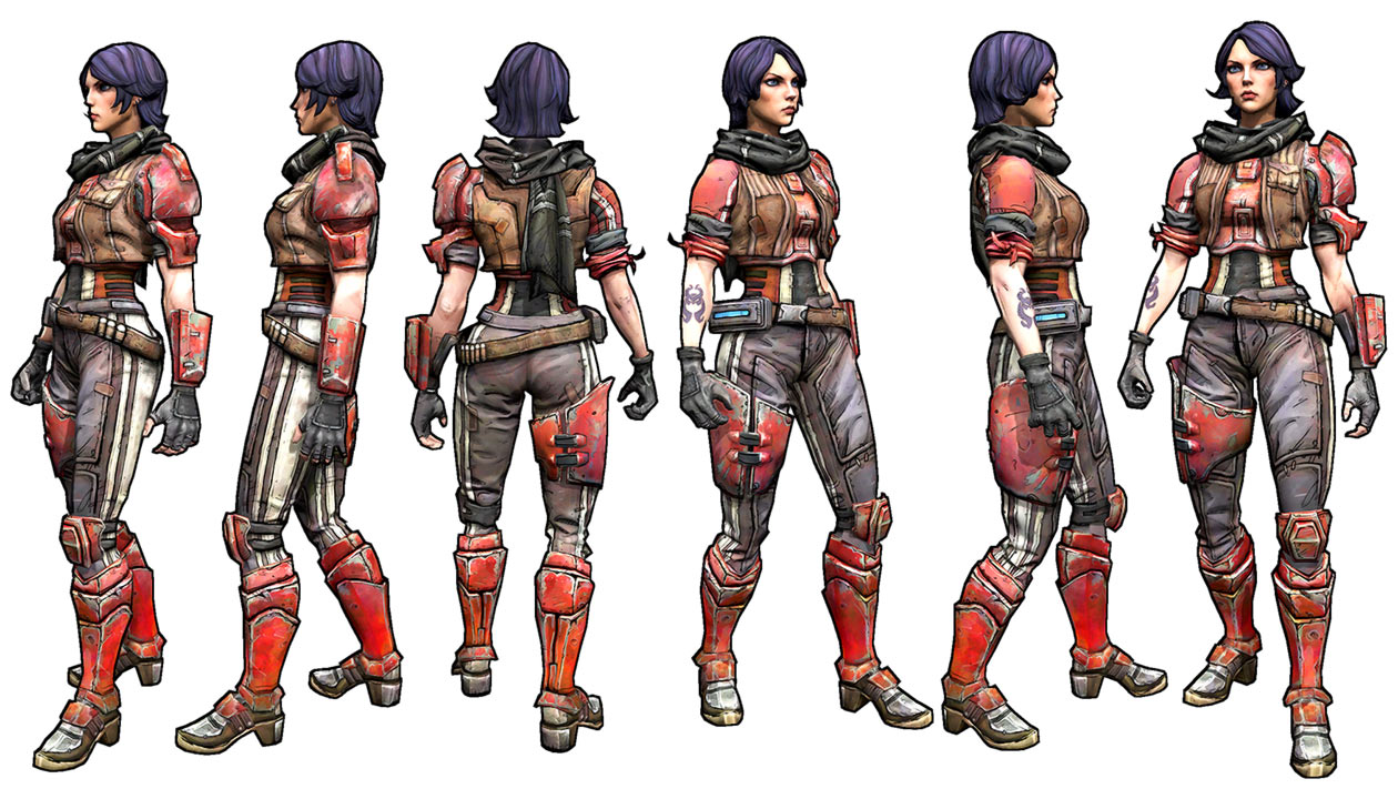 Athena Turnaround Art from Borderlands: The Pre-Sequel!