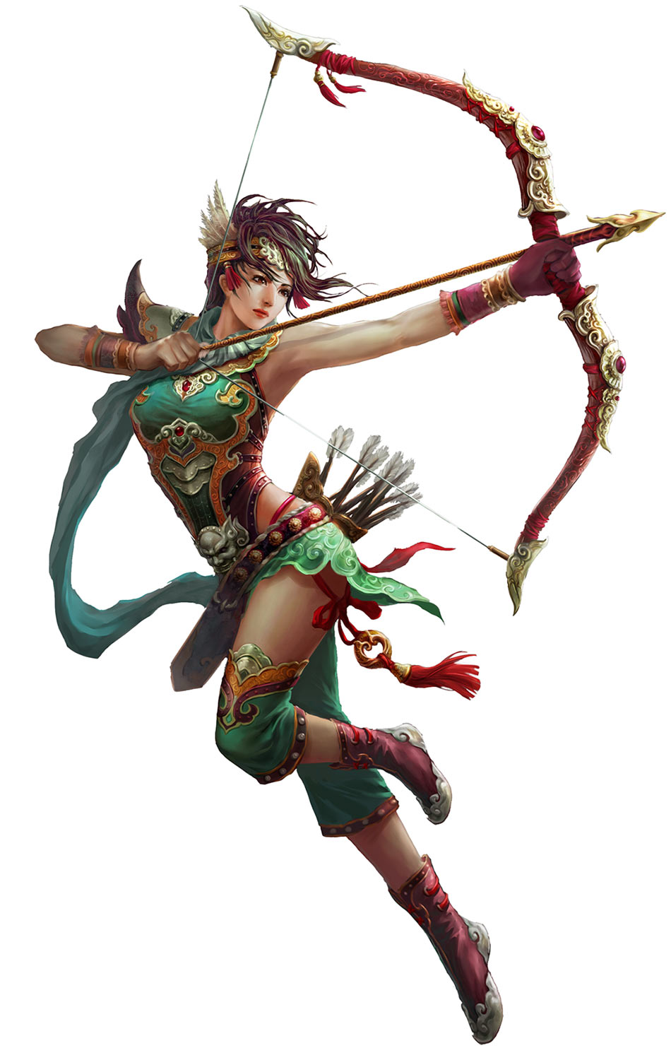 Female Archer Art from Conquer Online