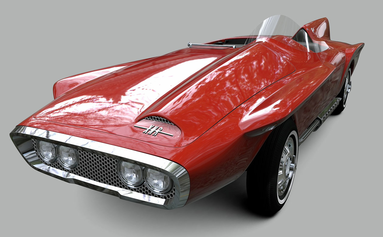Plymouth XNR Ghia Roadster Art from Gran Turismo 6