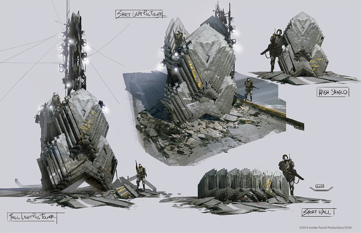 Light Rig Tower Art from inFamous: Second Son