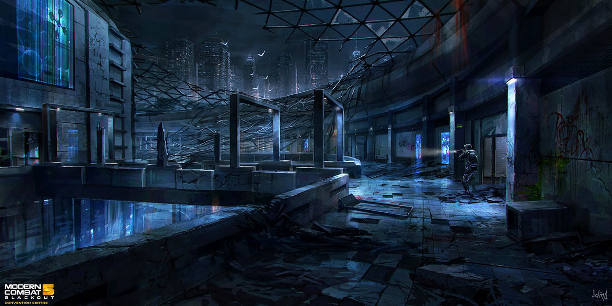 Convention Center Alley Art from Modern Combat 5: Blackout