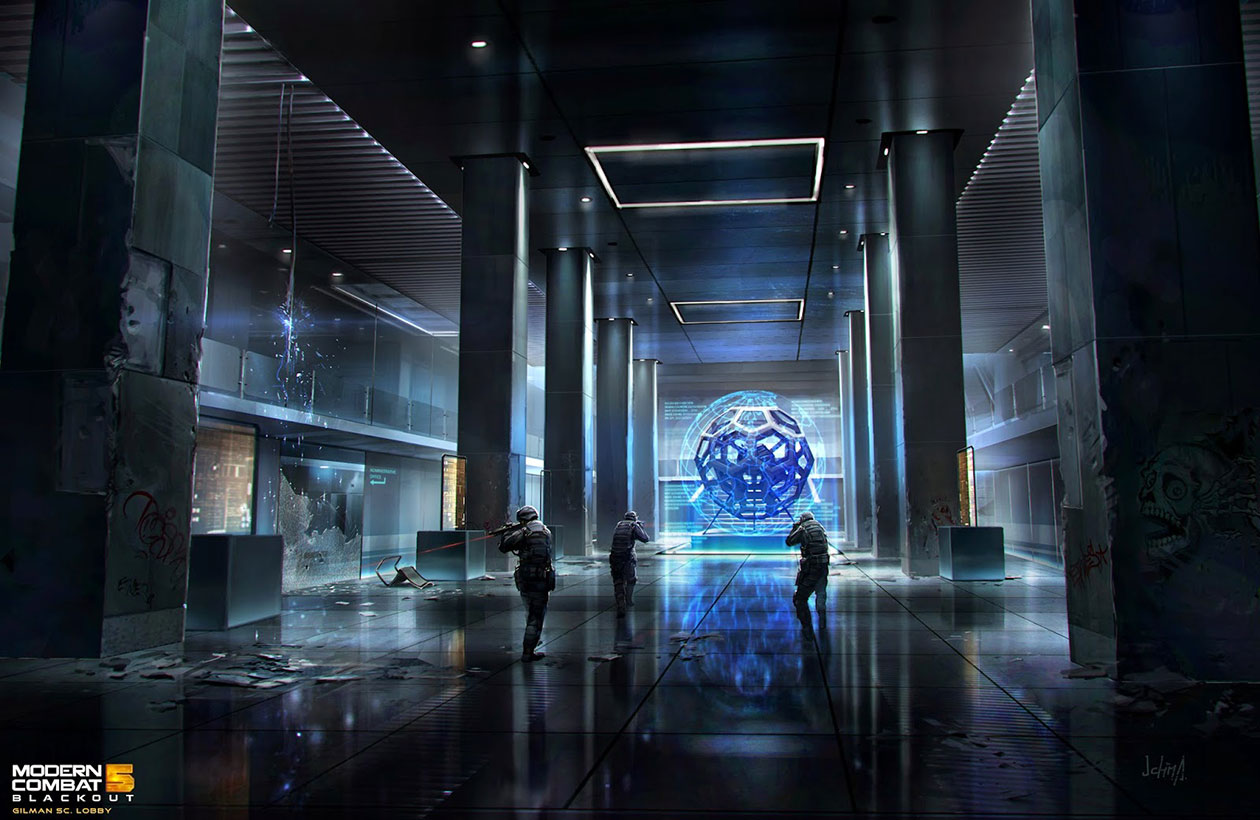 Gilman SC Entrance Art from Modern Combat 5: Blackout
