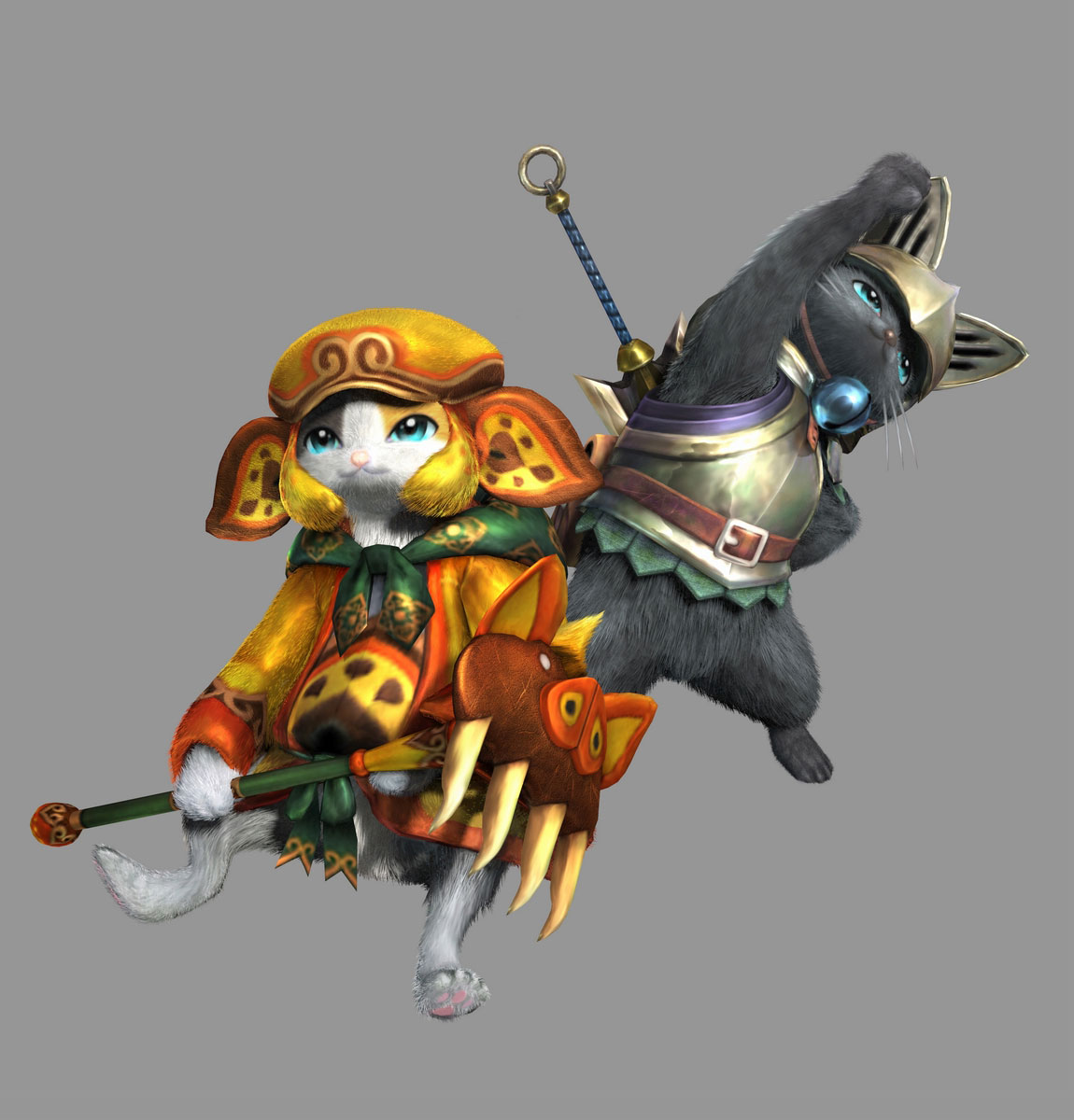 Felyne & Melynx Art from Monster Hunter 4
