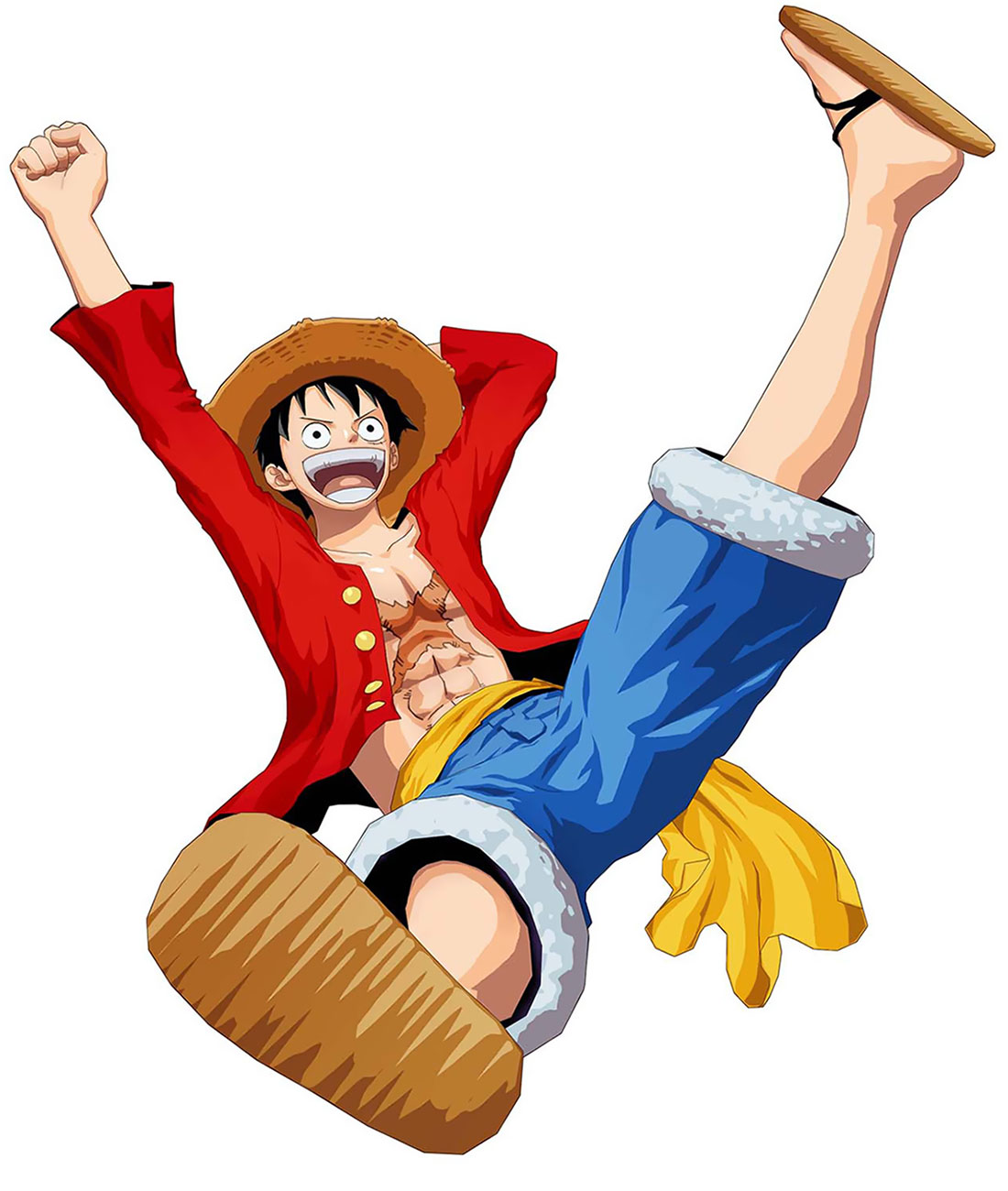 Luffy Jumping Art from One Piece: Unlimited World Red