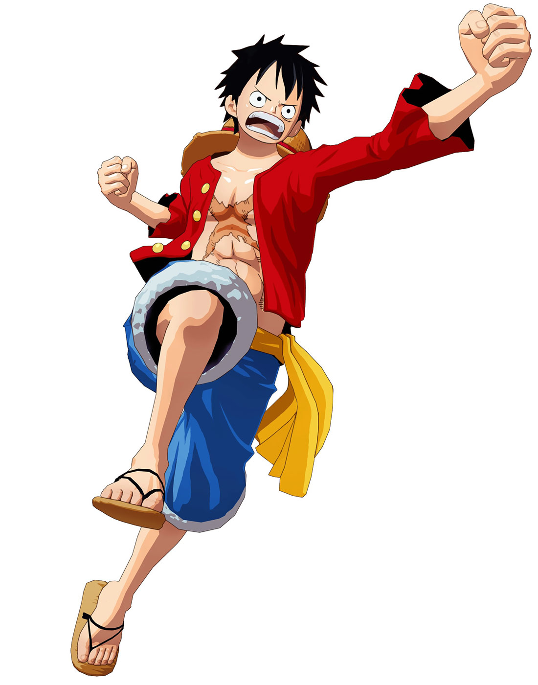 Luffy Art from One Piece: Unlimited World Red