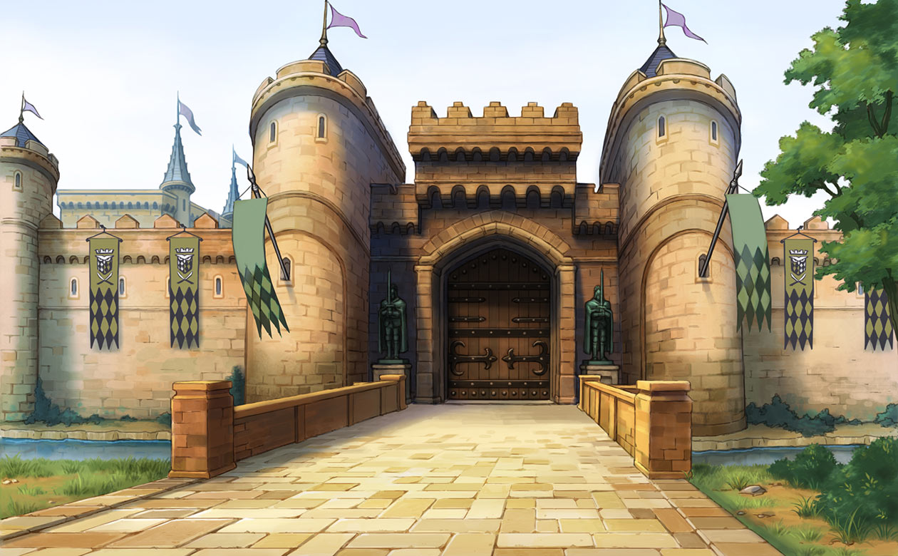 Guarded Gate Art from Professor Layton vs. Phoenix Wright: Ace Attorney
