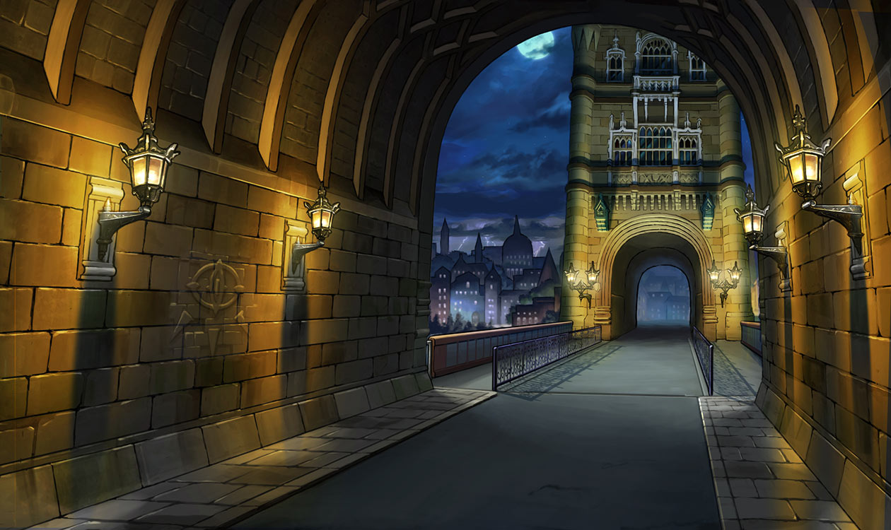 Tower Bridge Tunnel Art from Professor Layton vs. Phoenix Wright: Ace Attorney