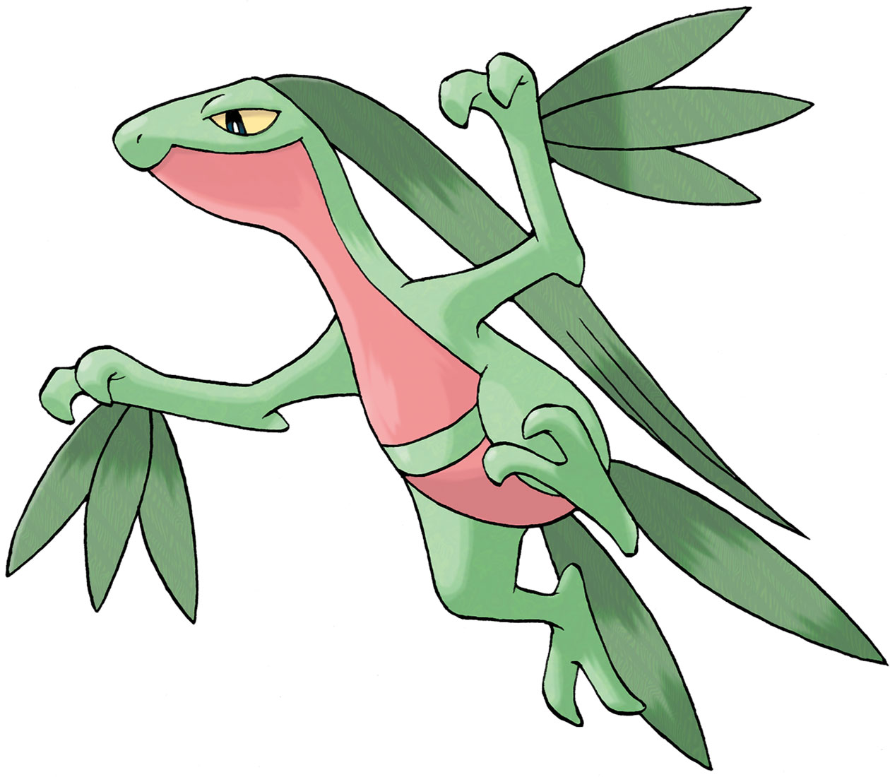 Grovyle Art from Pokémon Omega Ruby and Alpha Sapphire