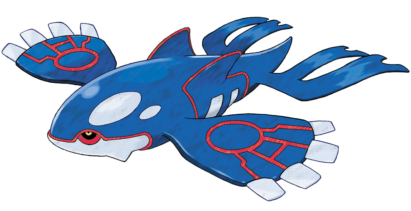 Kyogre Art from Pokémon Omega Ruby and Alpha Sapphire