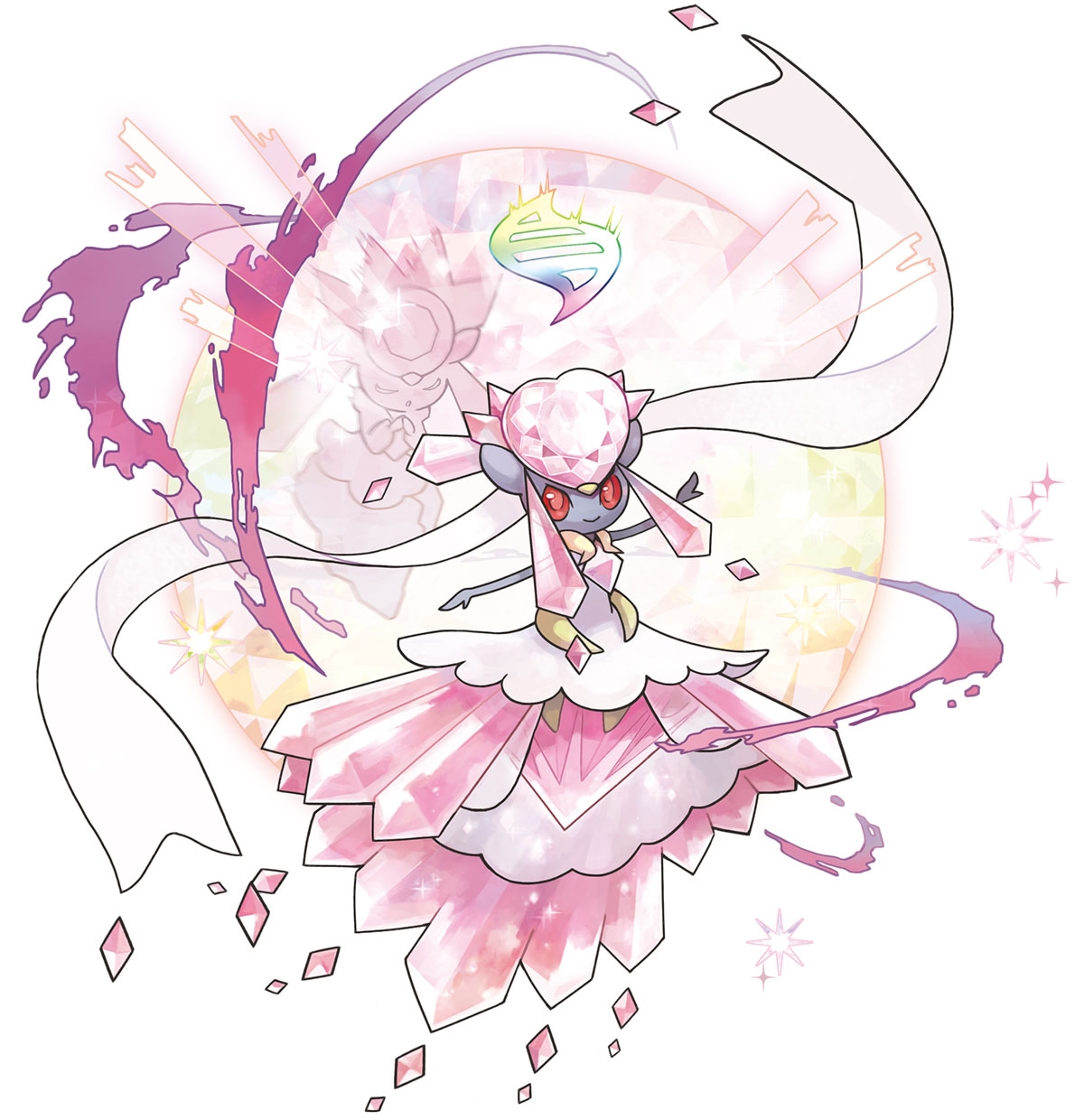 Mega Diancie Art from Pokémon Omega Ruby and Alpha Sapphire