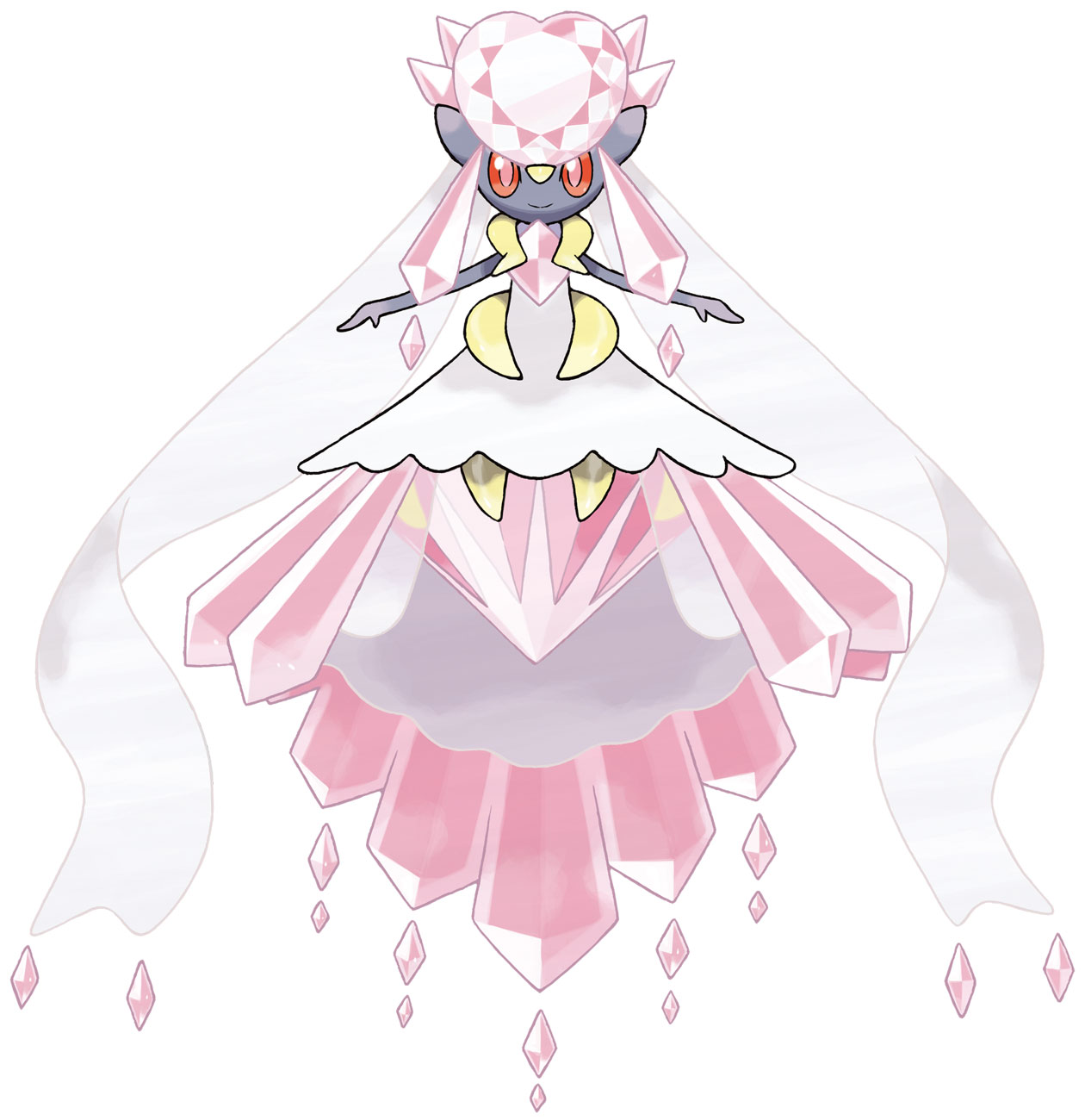 Mega Diancie Art from Pokémon Omega Ruby and Alpha Sapphire