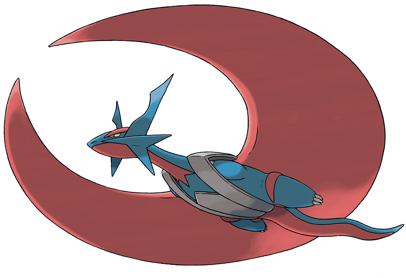 Mega Salamence Art from Pokémon Omega Ruby and Alpha Sapphire