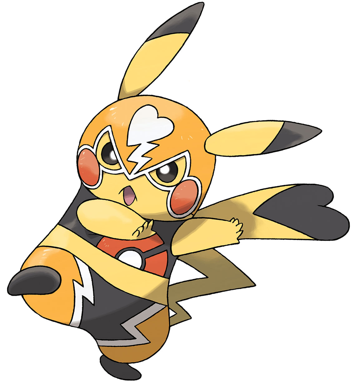 Pikachu Libre Art from Pokémon Omega Ruby and Alpha Sapphire