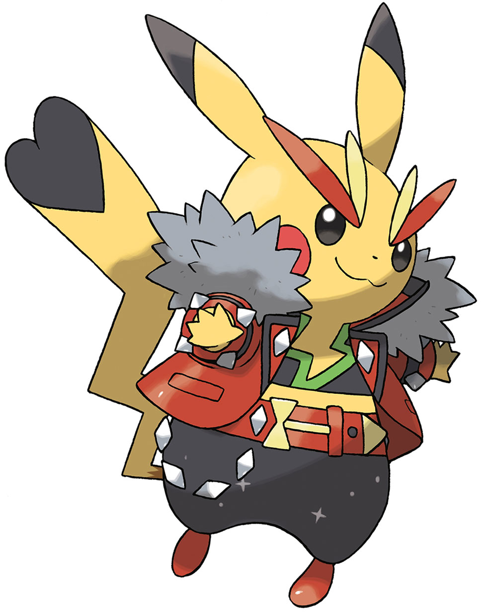 Pikachu Rock Star Art from Pokémon Omega Ruby and Alpha Sapphire