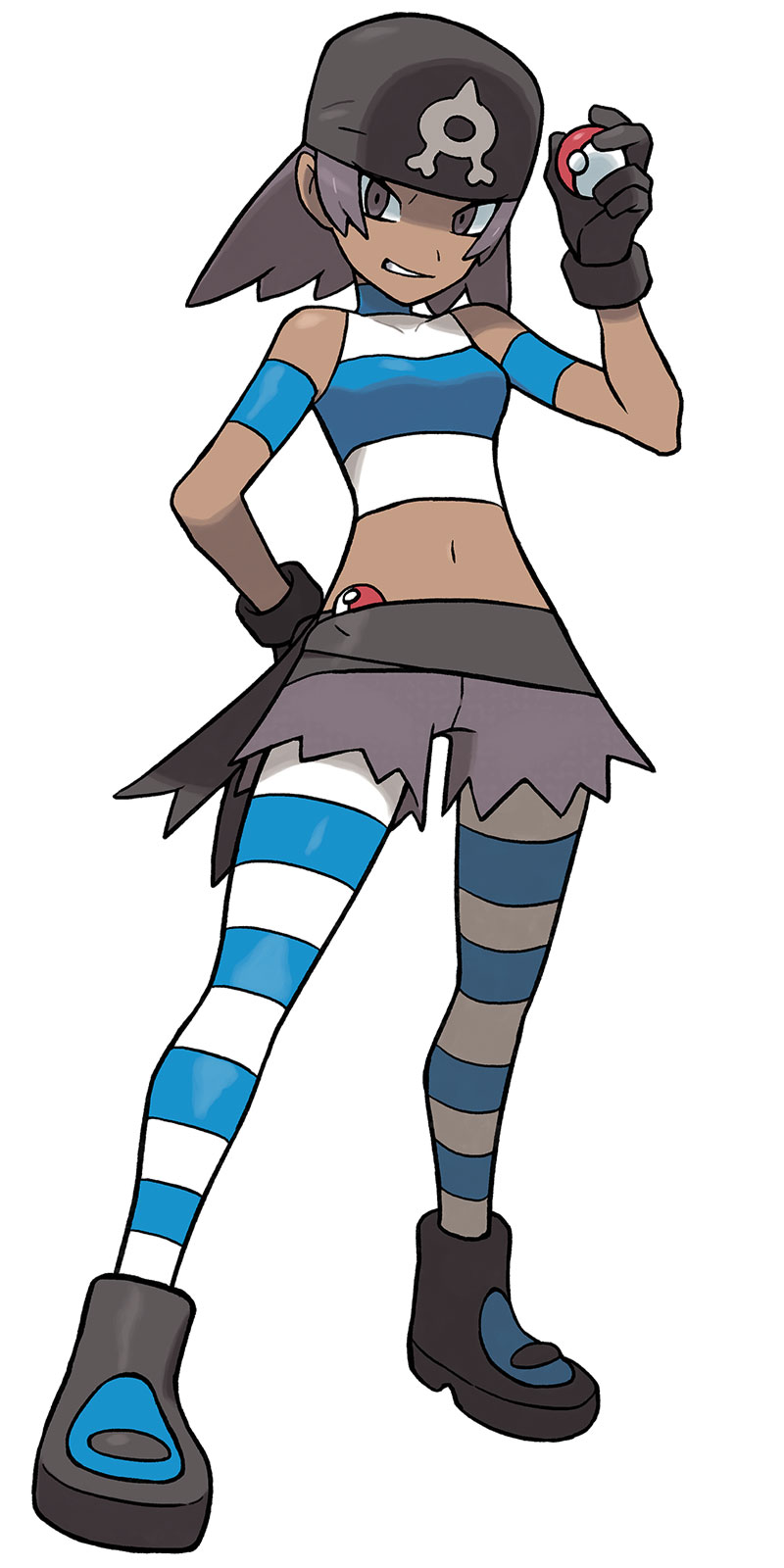 Team Aqua Girl Art from Pokémon Omega Ruby and Alpha Sapphire