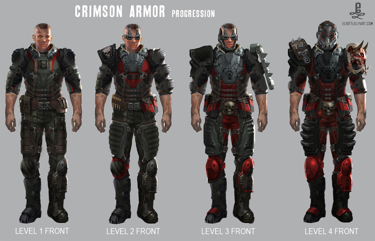 Crimson Armor Art from Rage