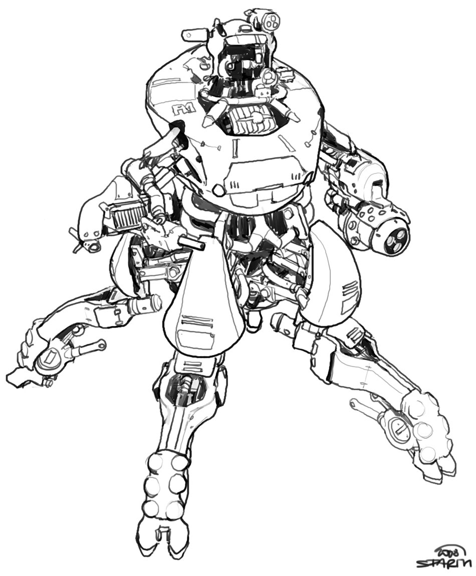 Mech Sketch from Rage