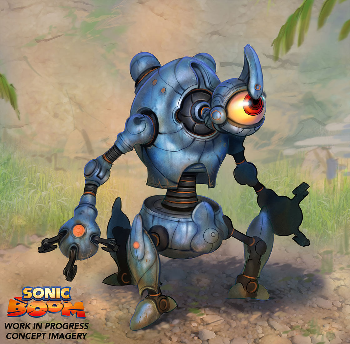 Blue Bot Art from Sonic Boom