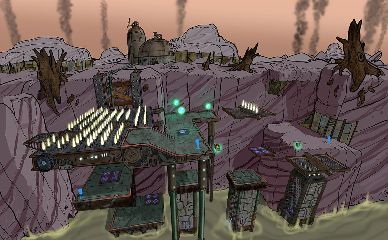 Canyon Platforms Art from Sonic Boom
