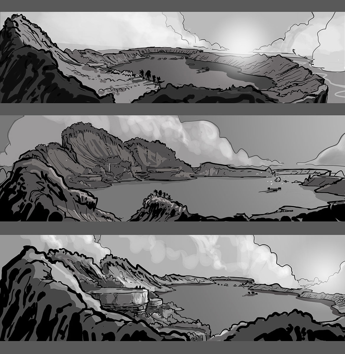 Crater Compositions Art from Sonic Boom