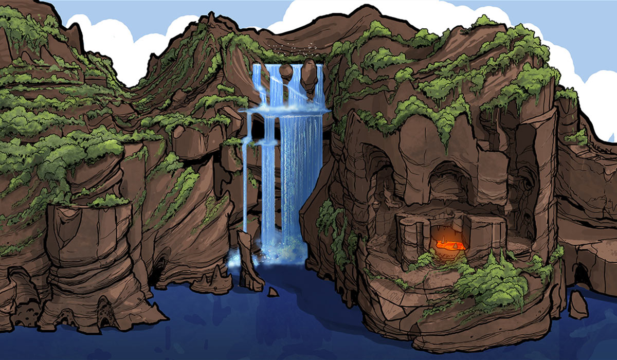 Crater Lake Art from Sonic Boom