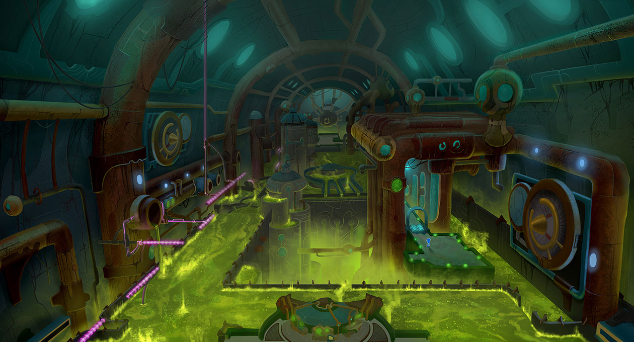 Ocean Waterfall Toxic Waste Art from Sonic Boom