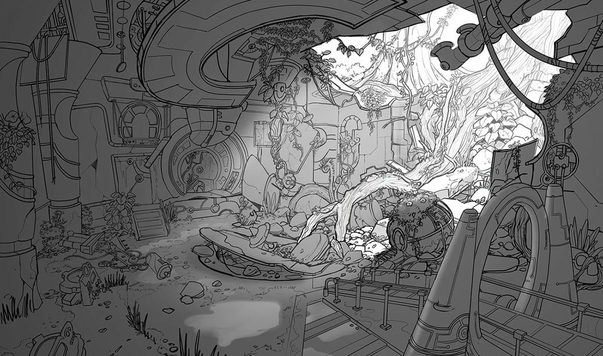 Research Facility Rough Art from Sonic Boom
