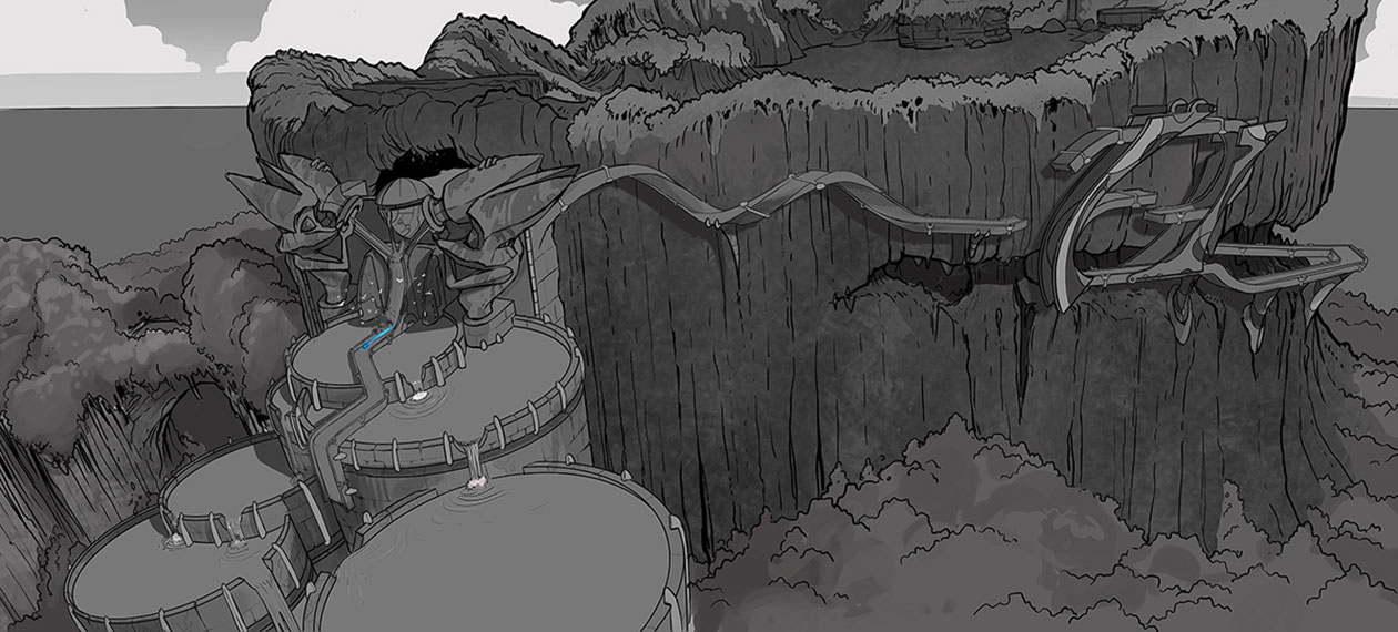 Volcano Tracks Rough Art from Sonic Boom
