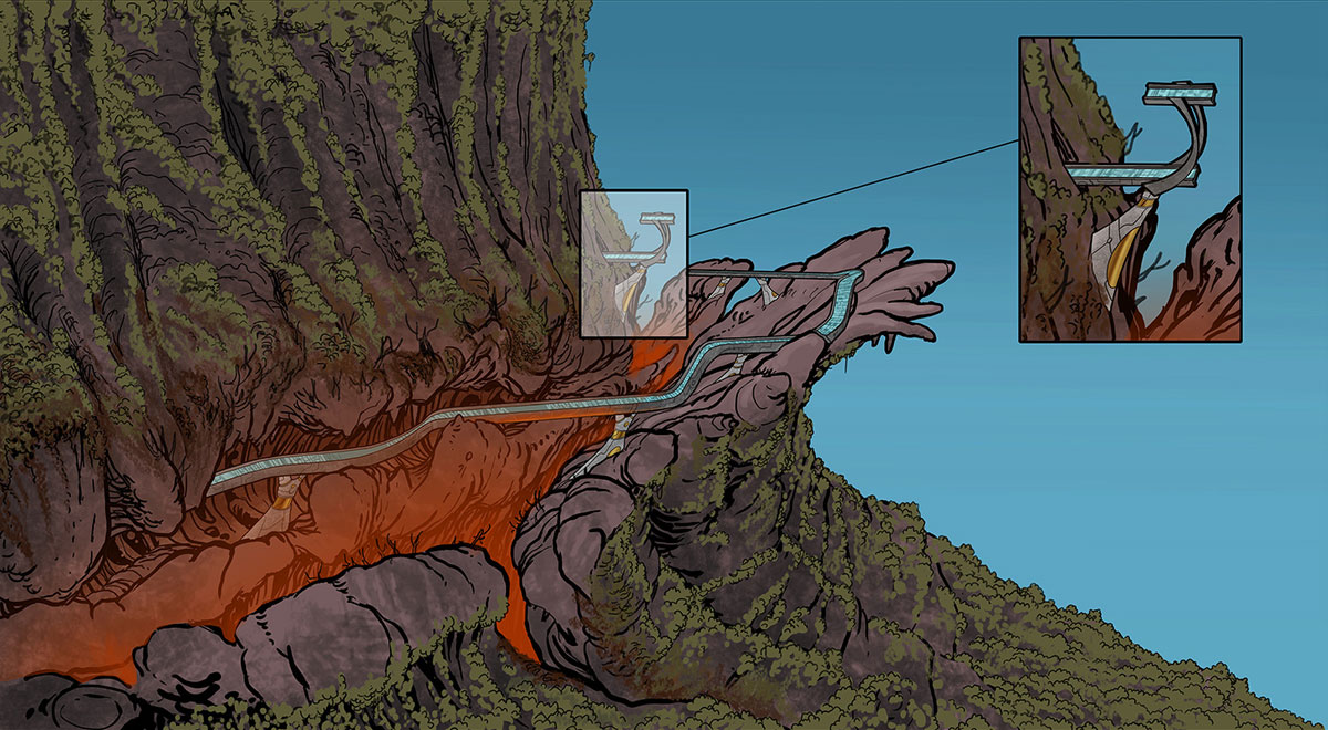 Volcano Tracks Art from Sonic Boom