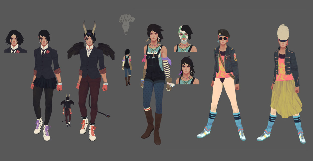 Character Customization Art from Sunset Overdrive