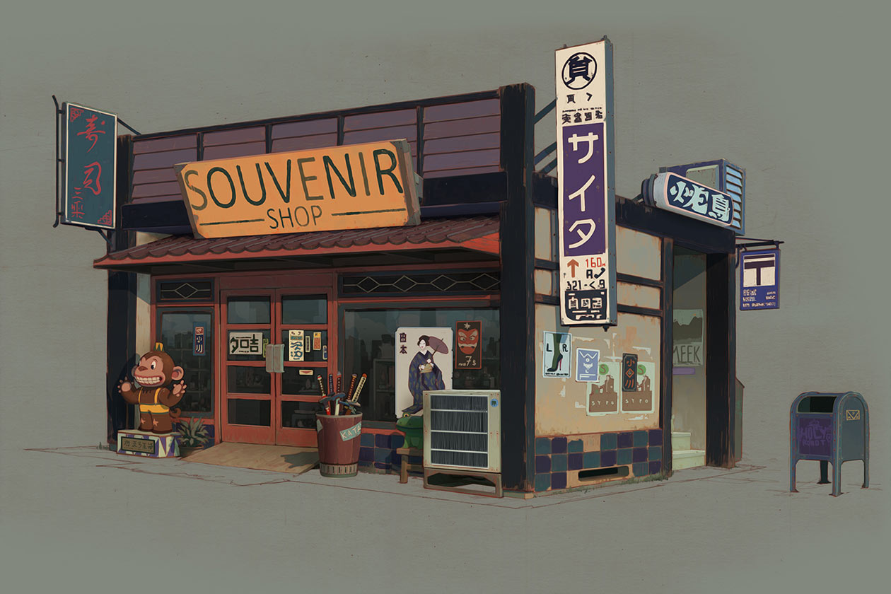 Souvenir Shop Art from Sunset Overdrive