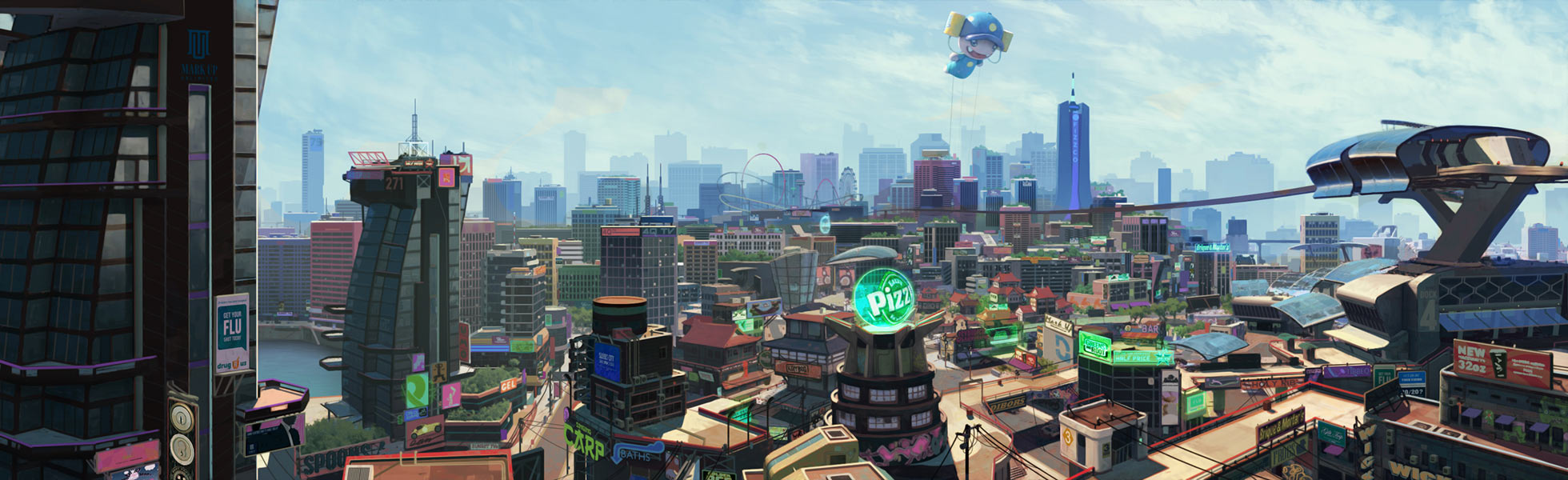 Sunset City Art from Sunset Overdrive