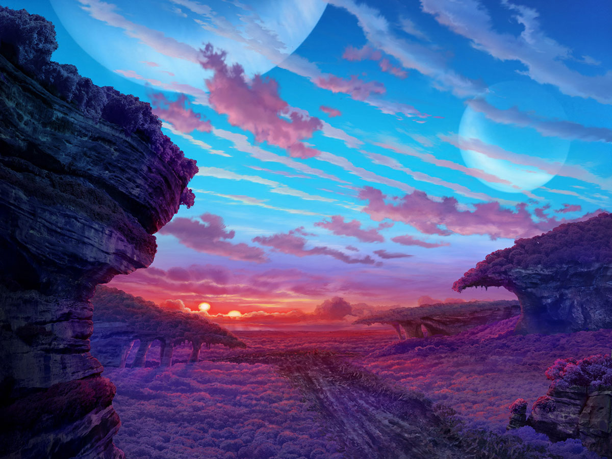 Sunset Background Art from Terra Battle