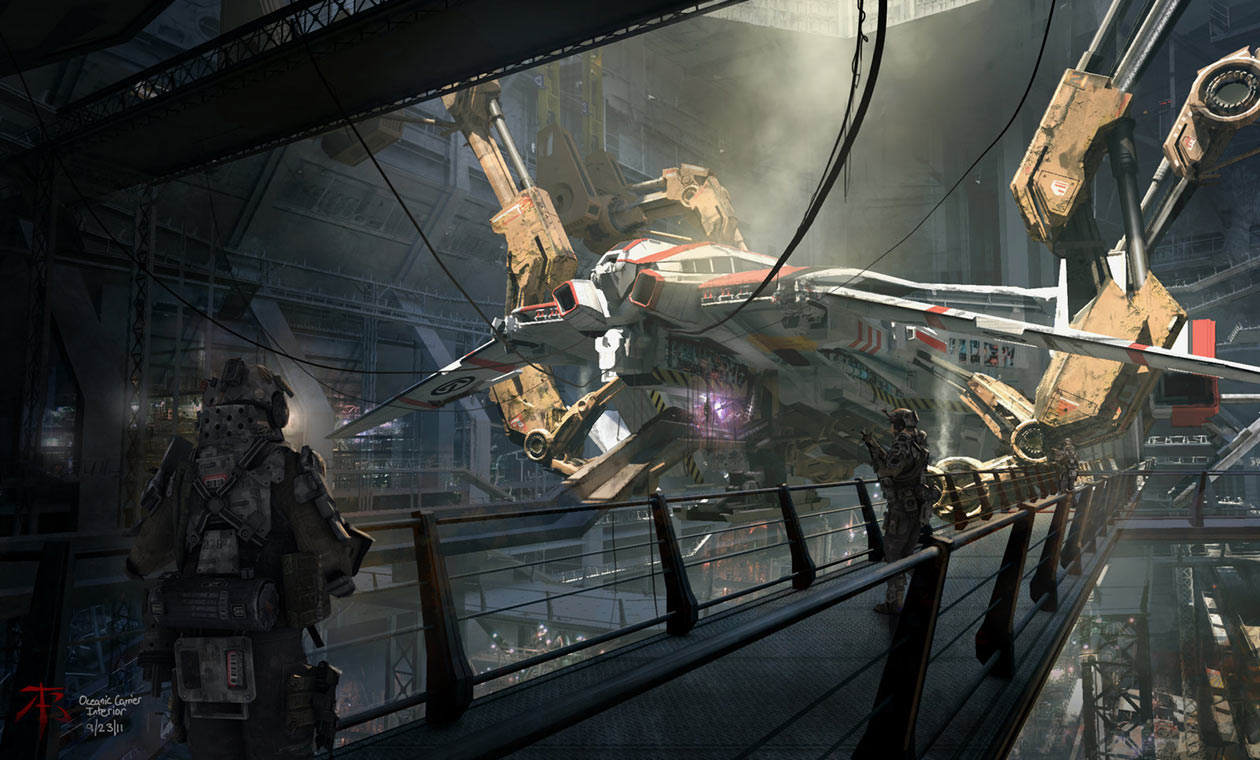 Oceanic Carrier Art from Titanfall