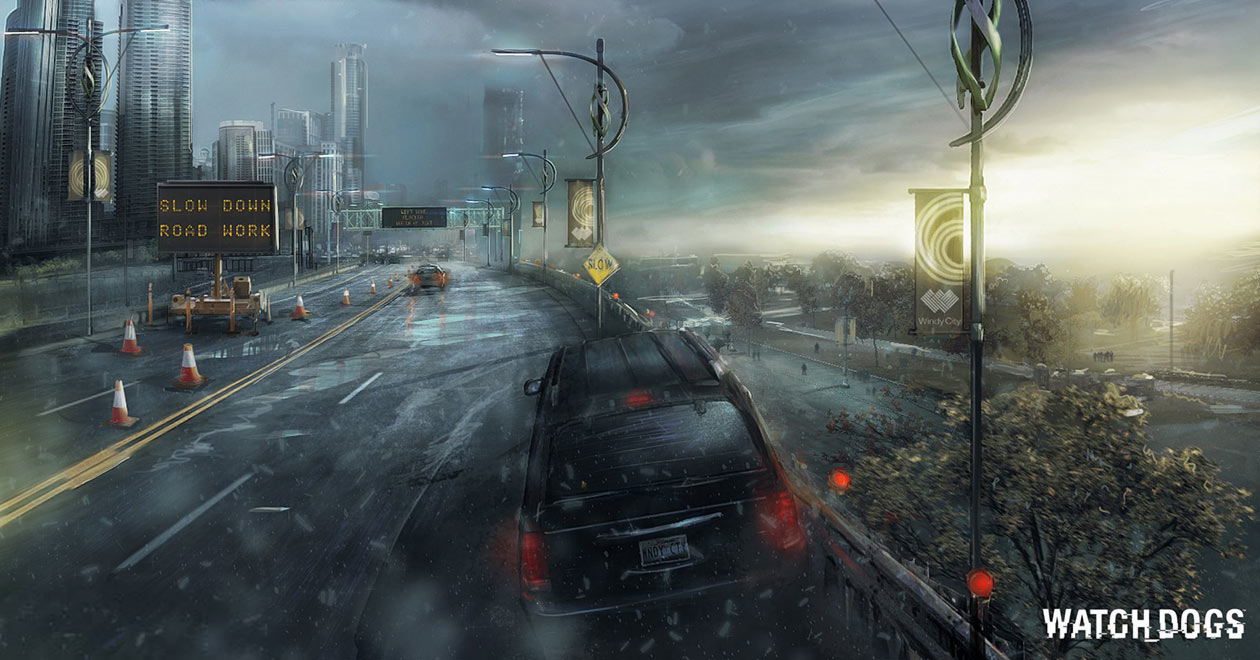 Road Work Art from Watch Dogs