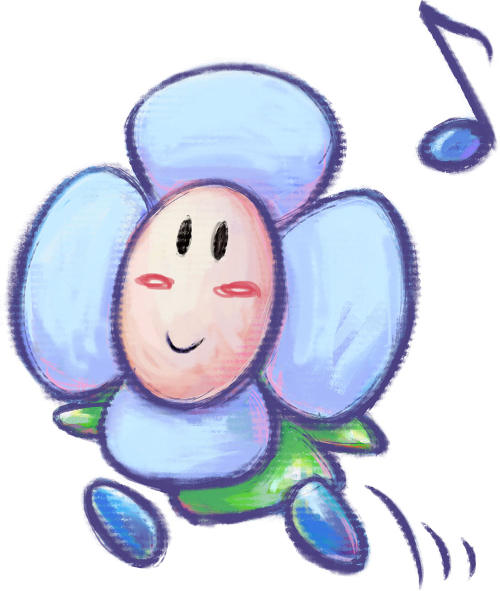 Crazee Dayzee Art from Yoshi's New Island