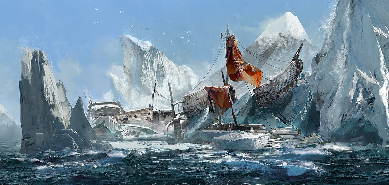 Frozen Shipwreck Art from Assassin's Creed Rogue