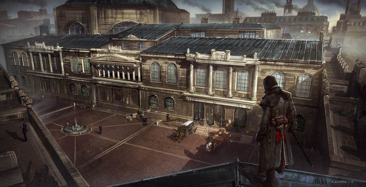 Bank of England Courtyard Art from Assassin's Creed Syndicate