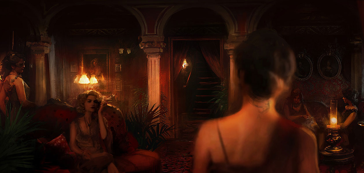 Victorian London Brothel Art from Assassin's Creed Syndicate