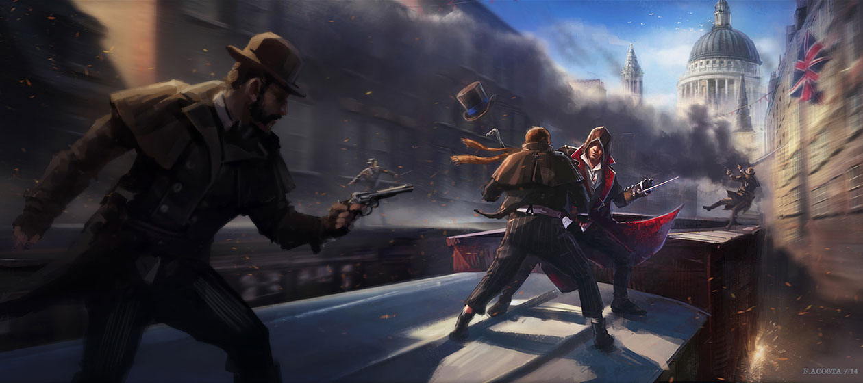Train Raid Art from Assassin's Creed Syndicate