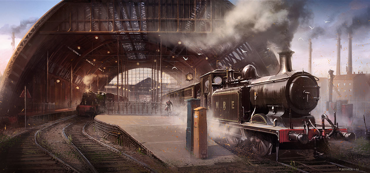 Train Station Exterior Art from Assassin's Creed Syndicate