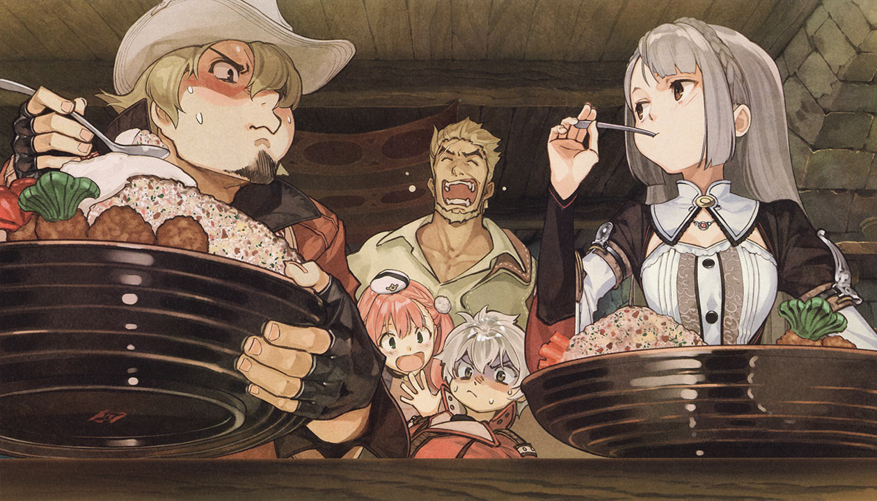 Eating Contest Art from Atelier Escha & Logy: Alchemists of the Dusk Sky