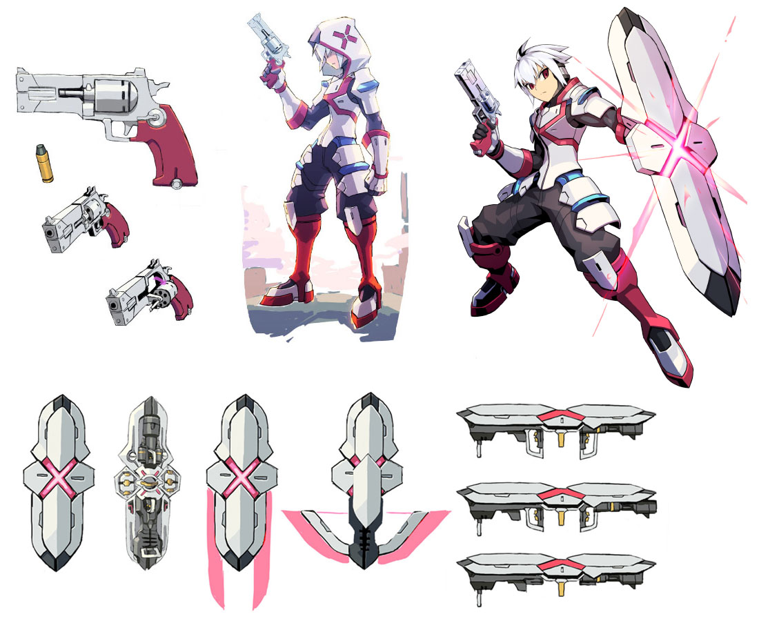 Copen Concept Art from Azure Striker Gunvolt