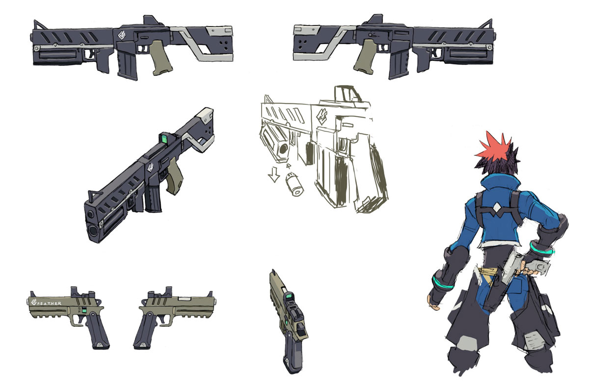 Zeno's Weapon Art from Azure Striker Gunvolt