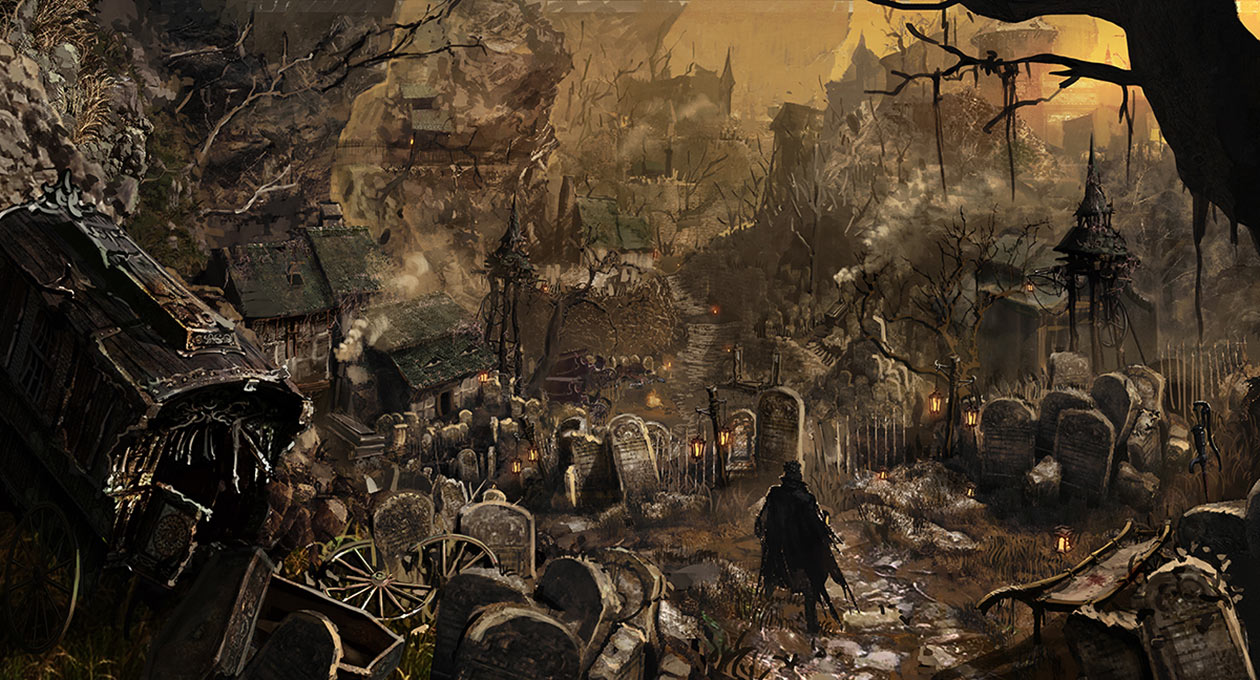 Hemwick Charnel Lane Art from Bloodborne