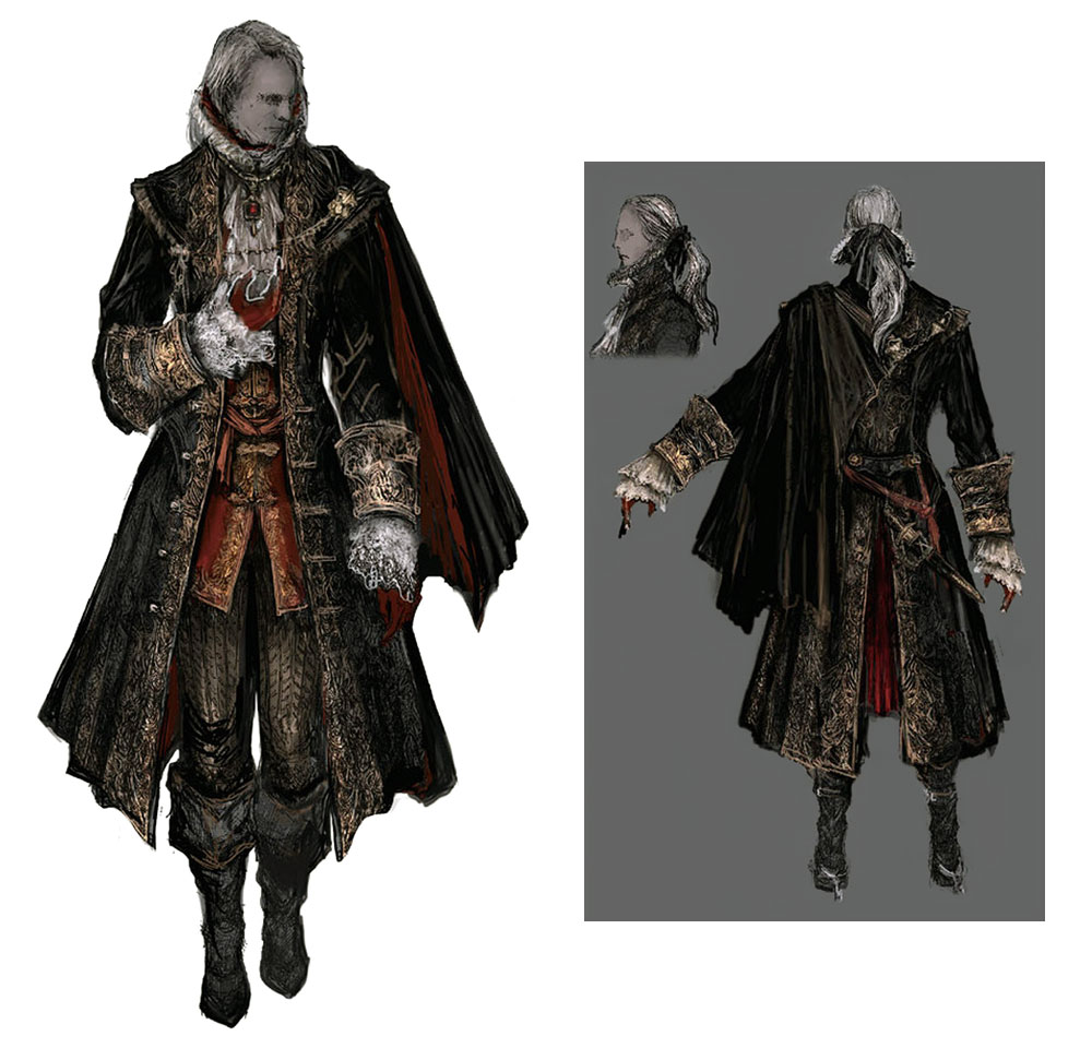 Male Knight's Attire Art from Bloodborne