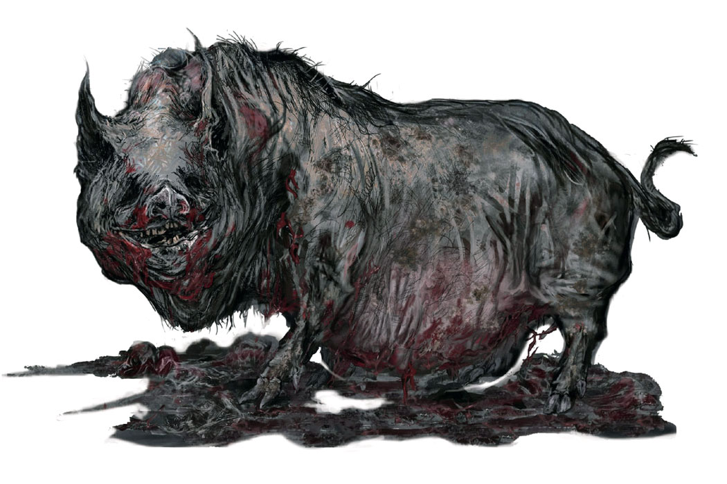 Maneater Boar Art from Bloodborne