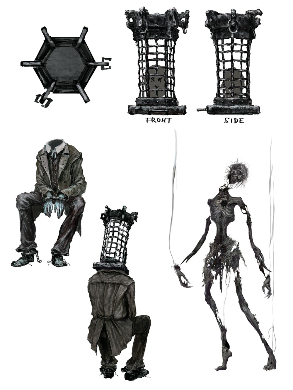Micolash, Host of the Nightmare Body Parts Art from Bloodborne